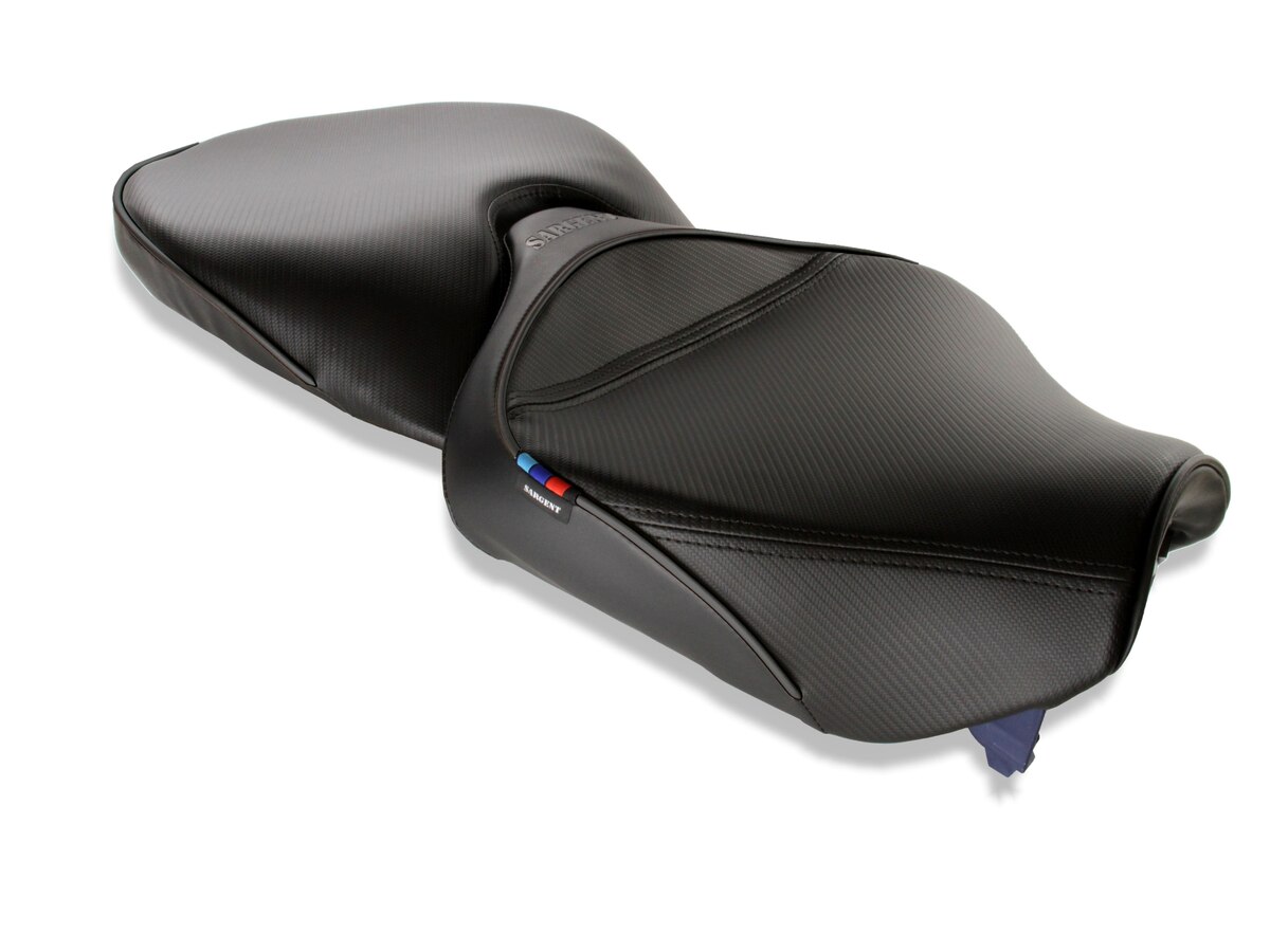 Sargent seat on the BMW R1300 RT 2026+ with CFX, all black, regular height..